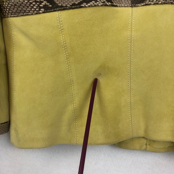 Valentino | Women’s Lime Green Python Skin Blazer - Picture 8 of 16